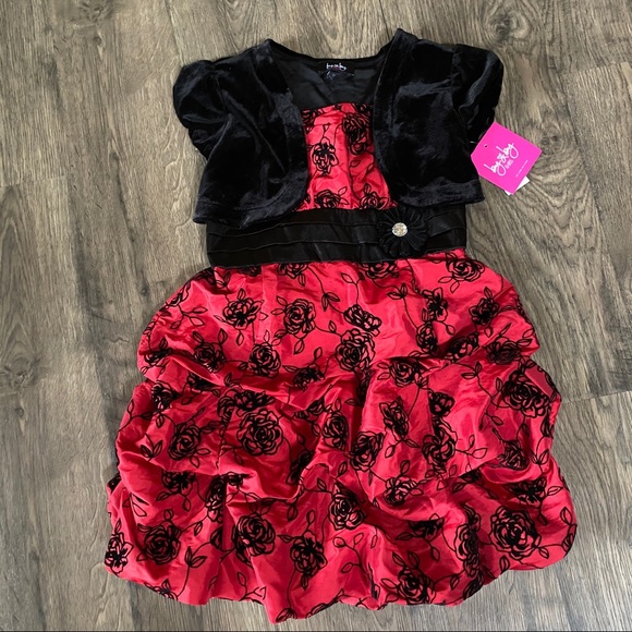 NWT By and By Girl red rose party dress - Picture 2 of 6
